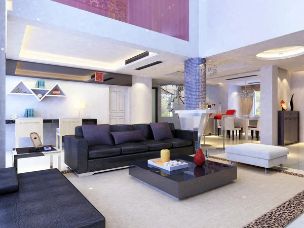 Inicio interior 3D renderizado — Foto de Stock