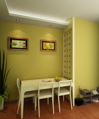 ev iç 3d rendering