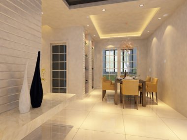 ev iç 3d rendering