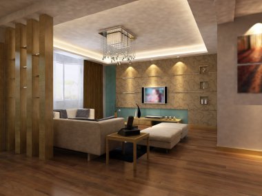 ev iç 3d rendering