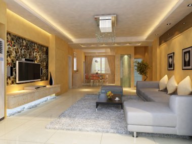 ev iç 3d rendering