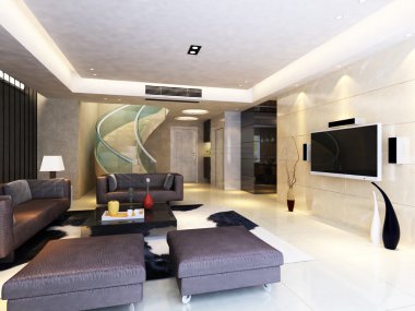 ev iç 3d rendering