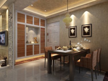 ev iç 3d rendering