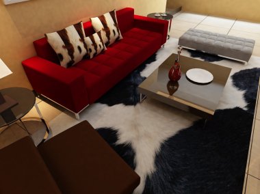 ev iç 3d rendering