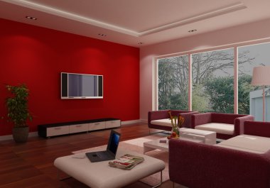 ev iç 3d rendering