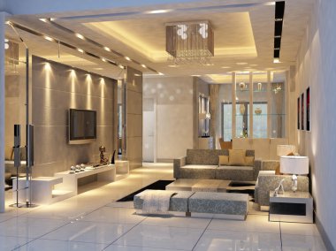 ev iç 3d rendering