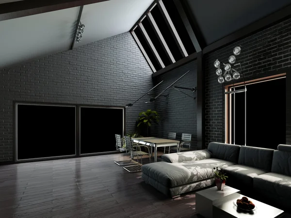 Home Interieur 3D Rendering — Stockfoto