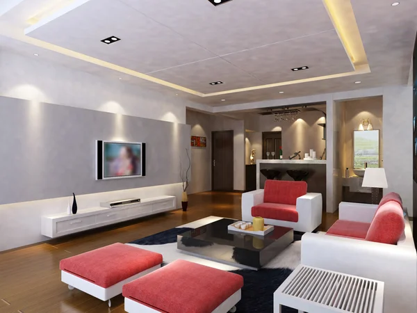 Inicio interior 3D renderizado —  Fotos de Stock