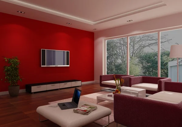 Ringkasan 3D interior rumah — Stok Foto