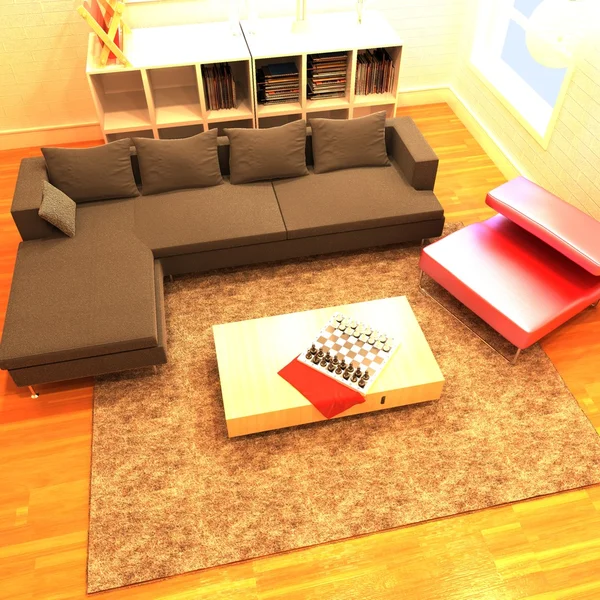 Inicio interior 3D renderizado —  Fotos de Stock