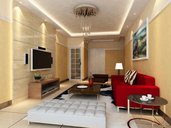 Interieur 3D-rendering — Stockfoto