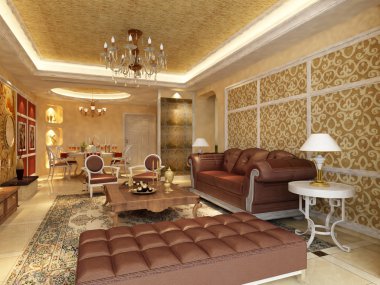 ev iç 3d rendering
