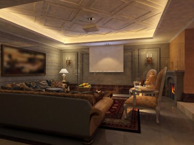 ev iç 3d rendering