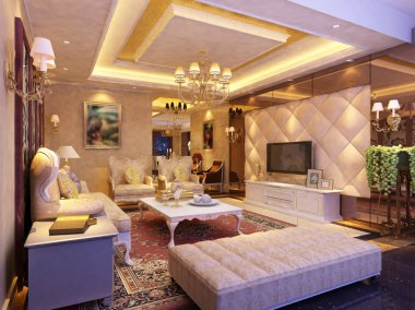ev iç 3d rendering