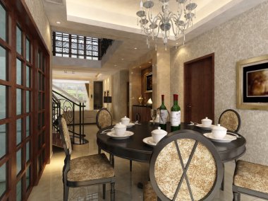 ev iç 3d rendering