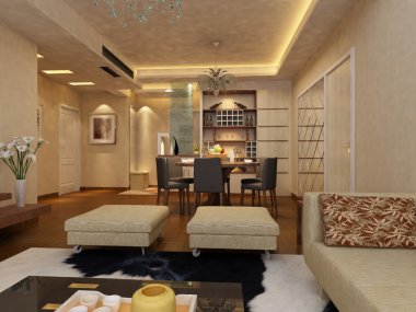 ev iç 3d rendering