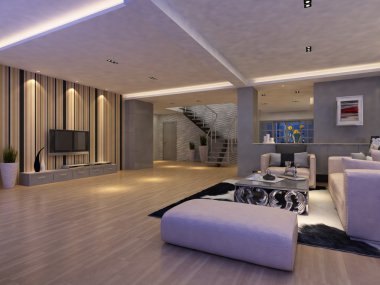 ev iç 3d rendering