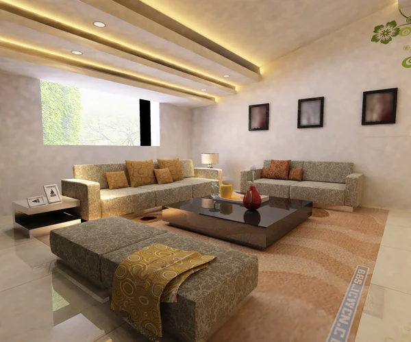 Ringkasan 3D interior rumah — Stok Foto