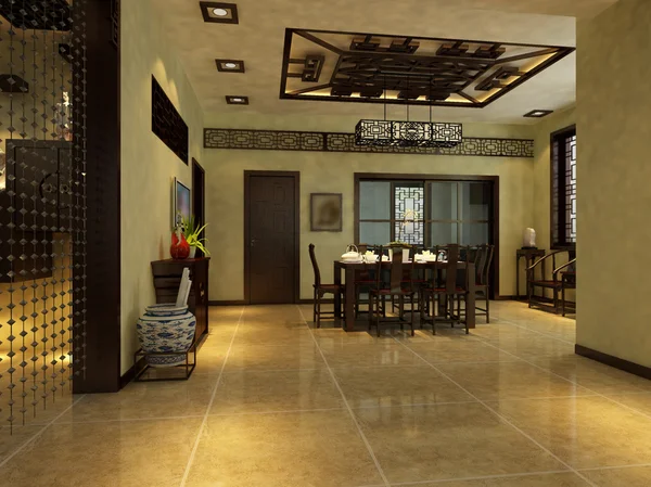 Inicio interior 3D renderizado — Foto de Stock