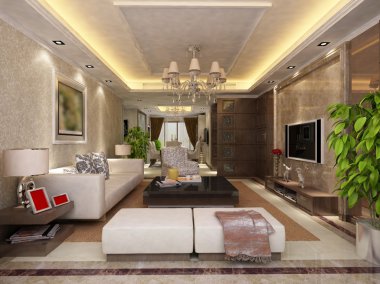ev iç 3d rendering