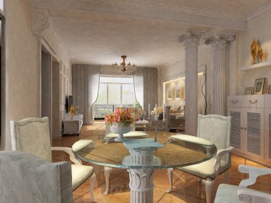 ev iç 3d rendering