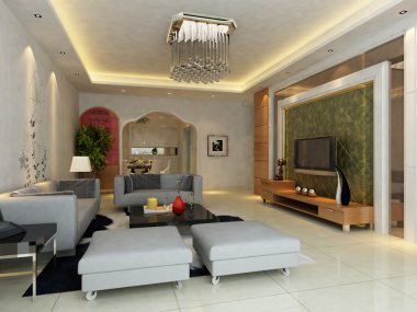 ev iç 3d rendering