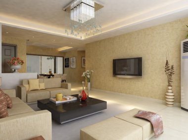 ev iç 3d rendering