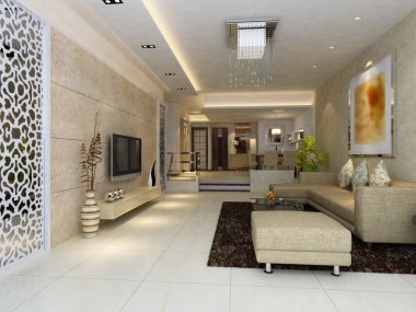 ev iç 3d rendering