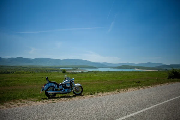 Motorkerékpár-táj Jogdíjmentes Stock Fotók