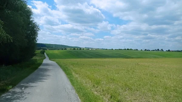 Landscape Road Nature Poland Village Sky Summer Travel 스톡 사진