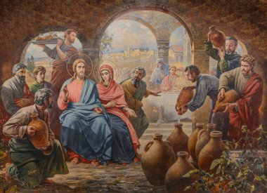İsa Cannes of Galilee 'de düğün resminde