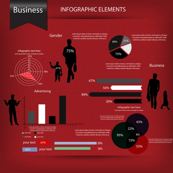 Affärer infographics uppsättning. vektor — Stock vektor