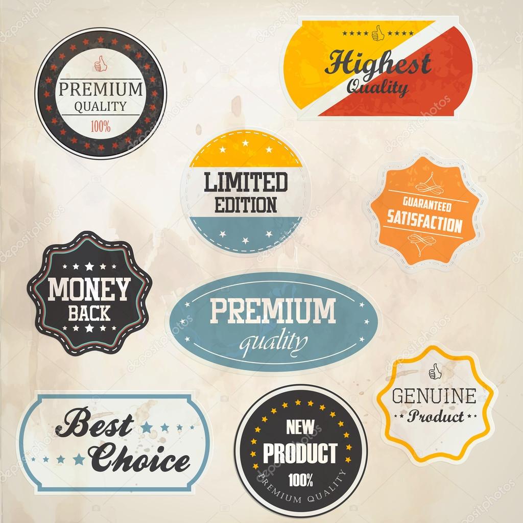 Set of retro badge and labels. Vector