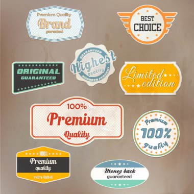 retro rozet ve etiketleri kümesi. vektör