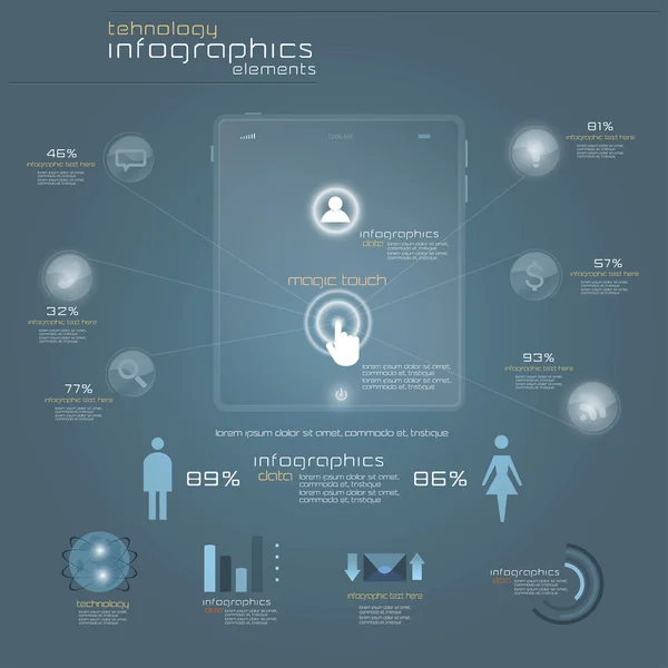 Moderna formgivningsmall infographics. vektor — Stock vektor