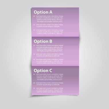 kağıt katlama vector örneği seçenek kümesi. vektör