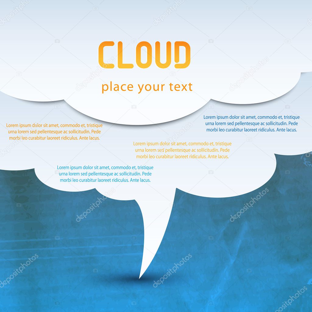 Cloud computing concept. Vector