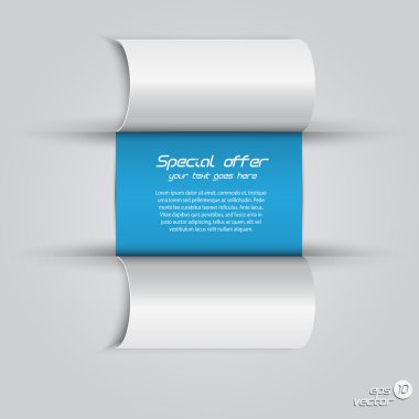 boş kağıt mavi. vektör