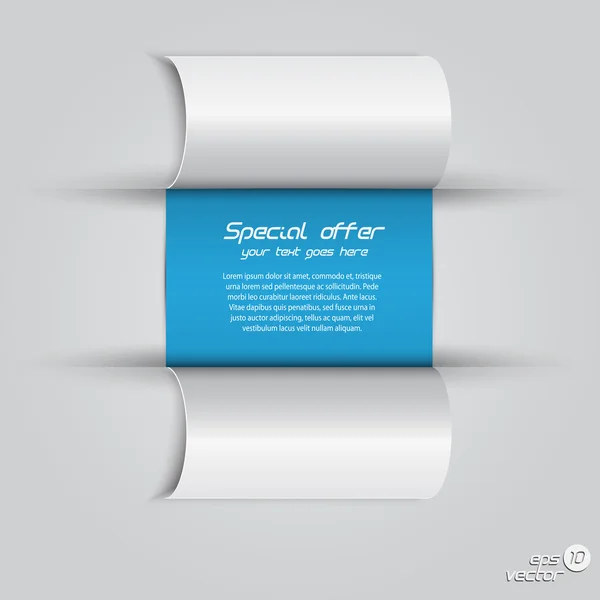 Leeg blauw papier. vector — Stockvector