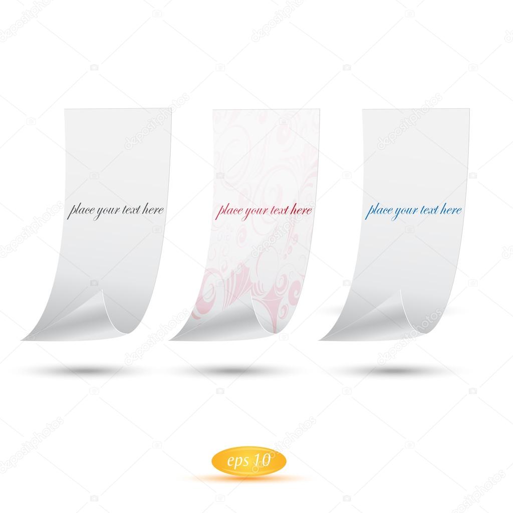 Colorful ribbon and white paper card vector