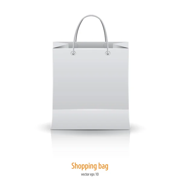 购物纸袋上白色隔离。矢量 — 图库矢量图片