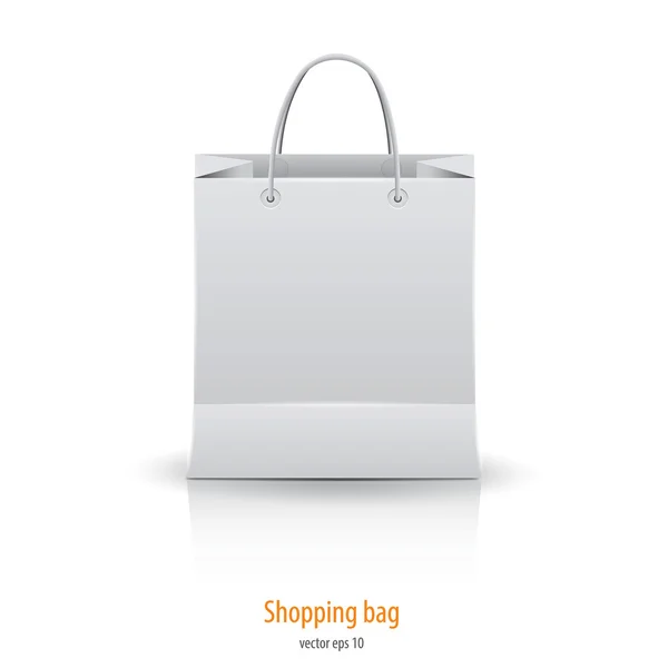 Bolsa de papel de compras aislada en blanco. Vector — Archivo Imágenes Vectoriales