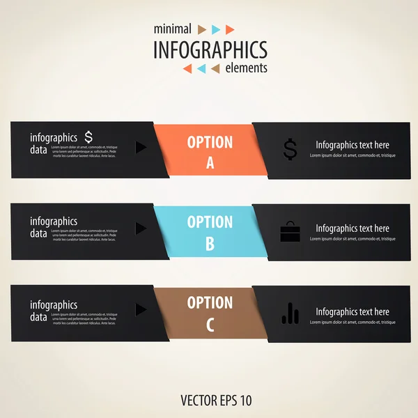 Minimal infographics. Vector — Stock Vector