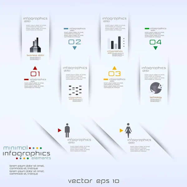 Minimalne infografiki. wektor — Wektor stockowy