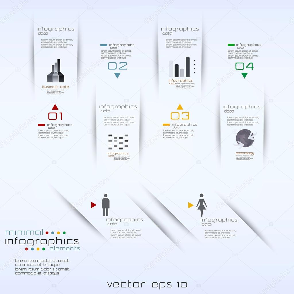 Minimal infographics. Vector