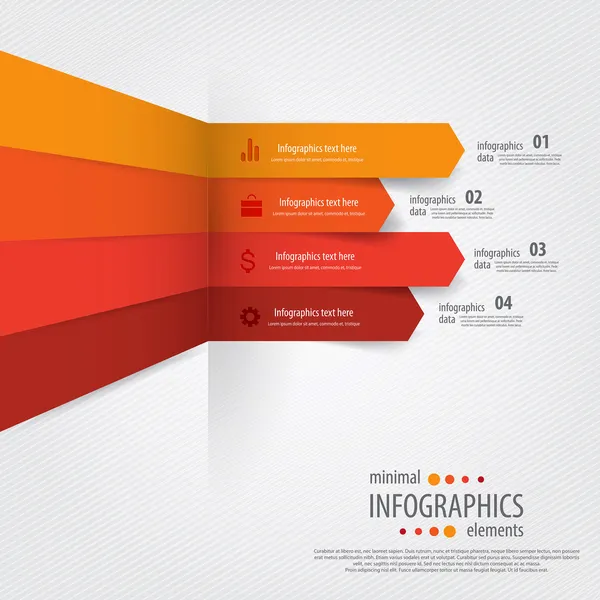 Minimal infographics. vektör — Stok Vektör