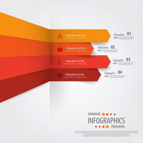 Minimal infographics. vektor — Stock vektor