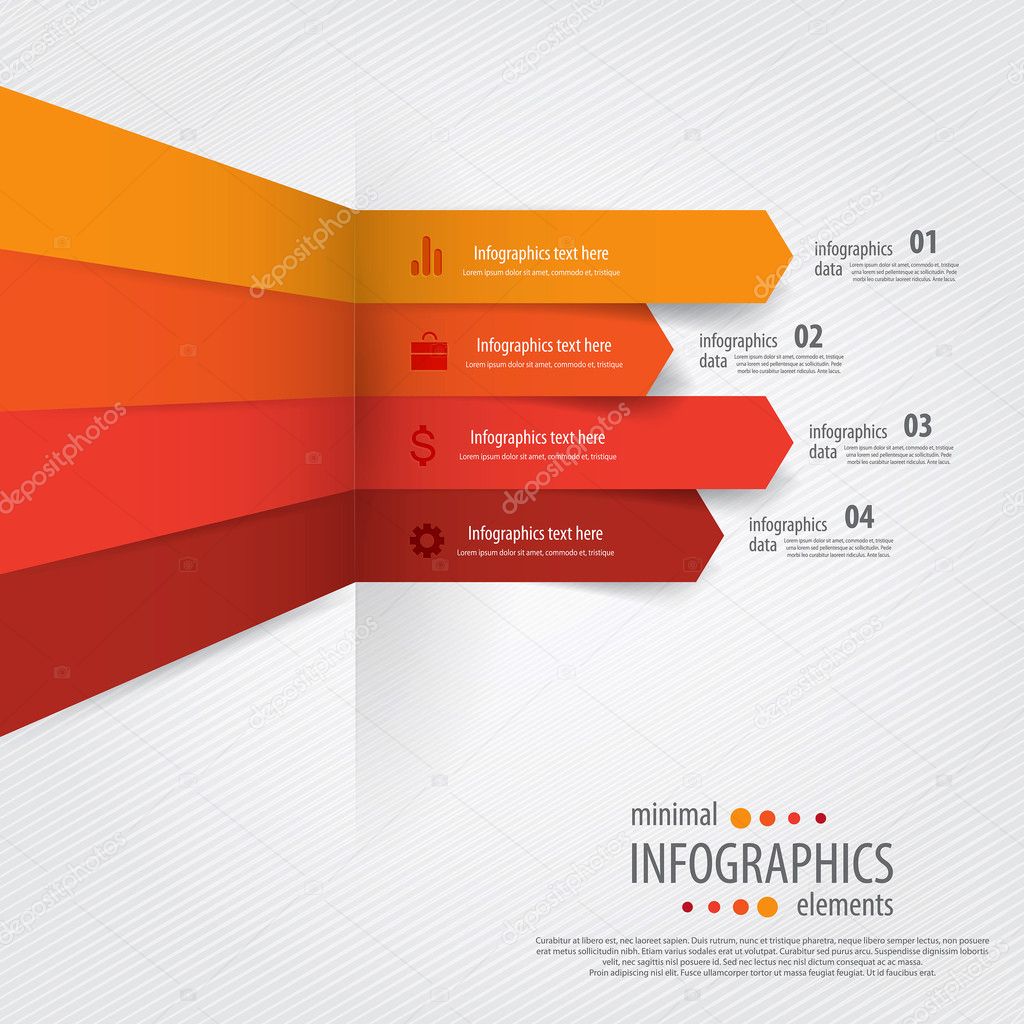 Minimal infographics. Vector