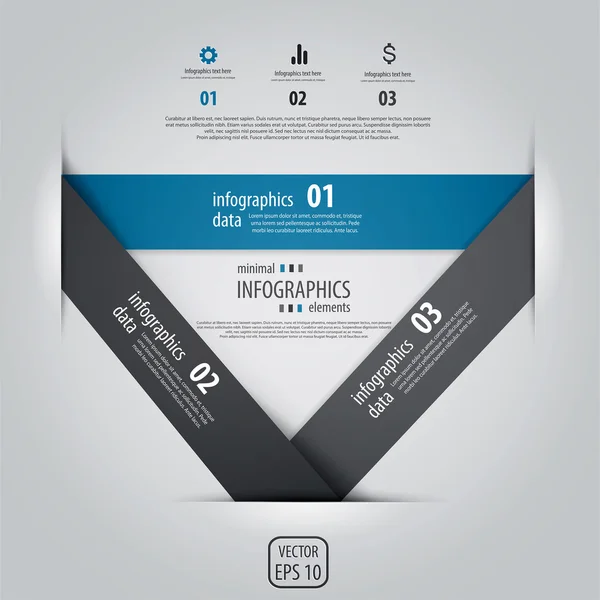 Minimalne infografiki. wektor — Wektor stockowy