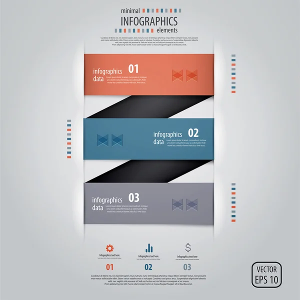 Minimale infographics ontwerp. vector — Stockvector